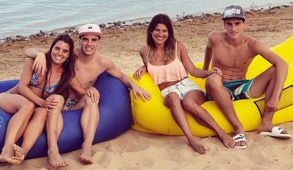 Juan Pere Lo Celso daughters Luciana and Agustina and sons Francesco and Giovani Lo Celso.